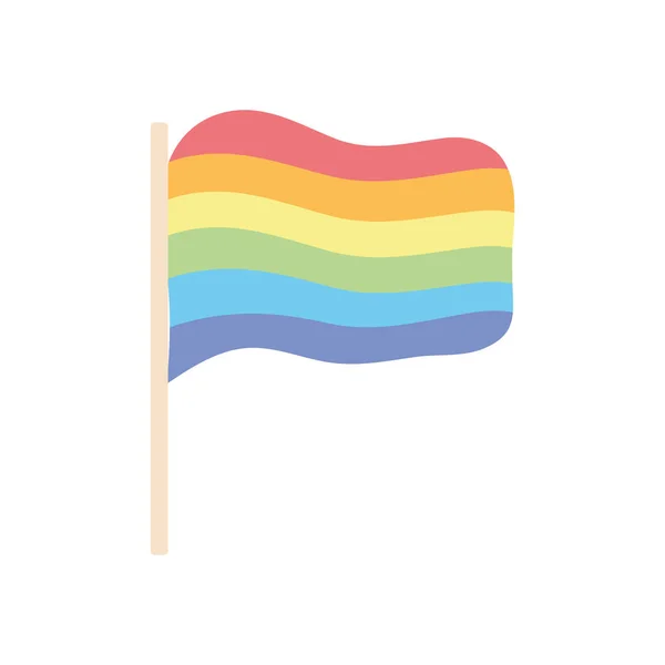 Pride flag icon, flat style — Stock Vector