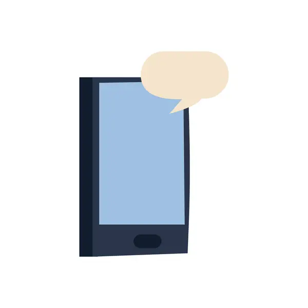 Design de vetor de ícone de estilo plano de smartphone isolado — Vetor de Stock
