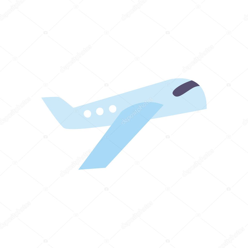 Isolated airplane flat style icon vector design