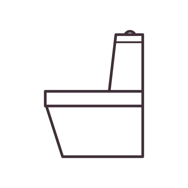 Изолированный стиль линии туалета иконка вектор дизайн — стоковый вектор