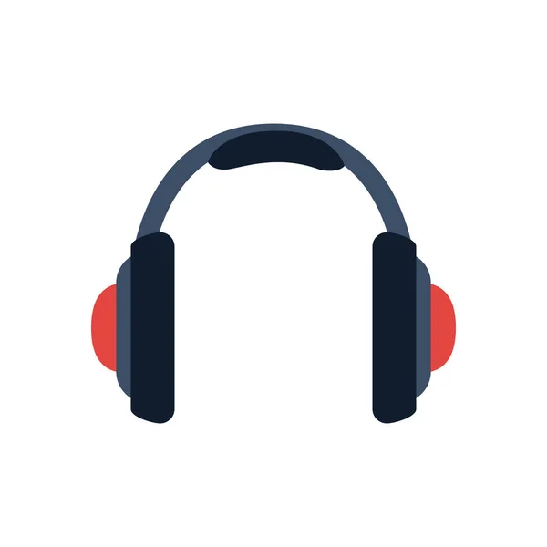 Auriculares estilo plano icono de diseño vectorial — Vector de stock