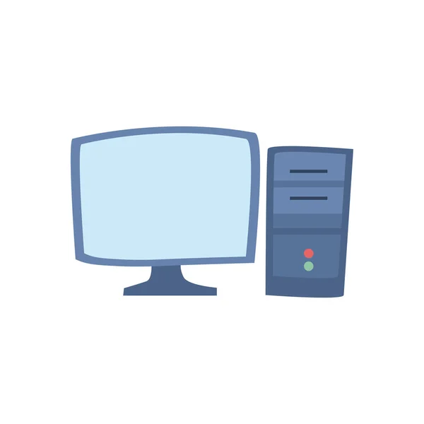 Design de vetor ícone de estilo plano de computador digital isolado — Vetor de Stock