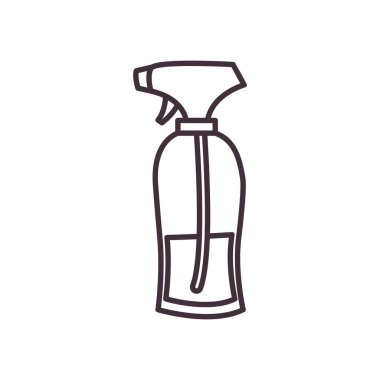 İzole sprey şişesi çizgisi ikon vektör tasarımı
