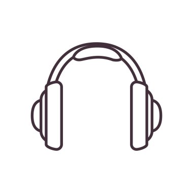 Kulaklık çizgisi biçim vektör tasarımı