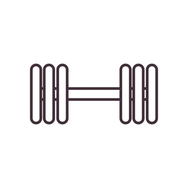 Gym gewicht lijn stijl pictogram vector ontwerp — Stockvector