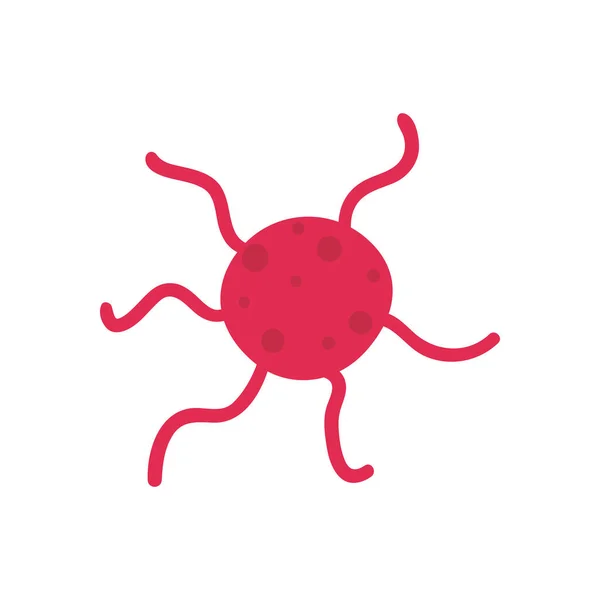 Covid 19 virus platte stijl pictogram vector ontwerp — Stockvector