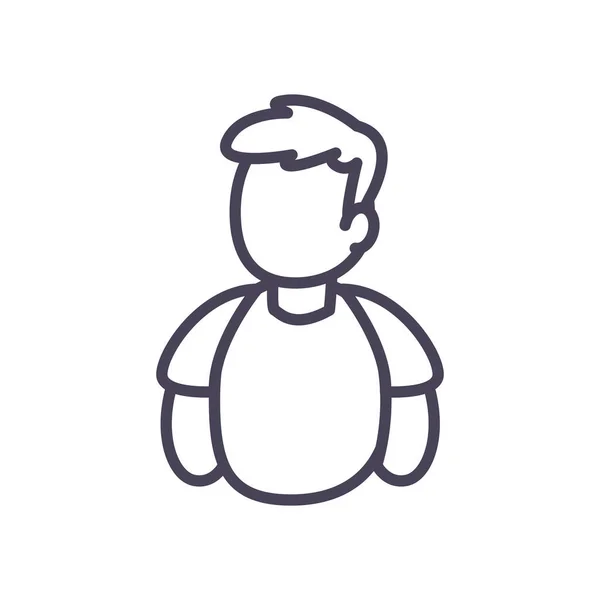 Isolated avatar man line style icon vector design — Stockový vektor