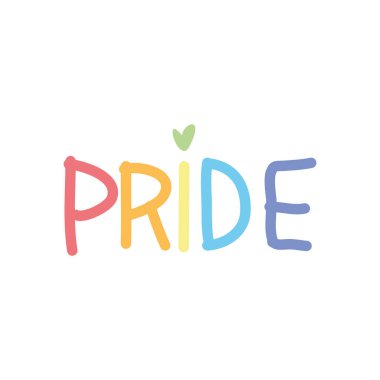 gururlu harf dizaynı, düz stil