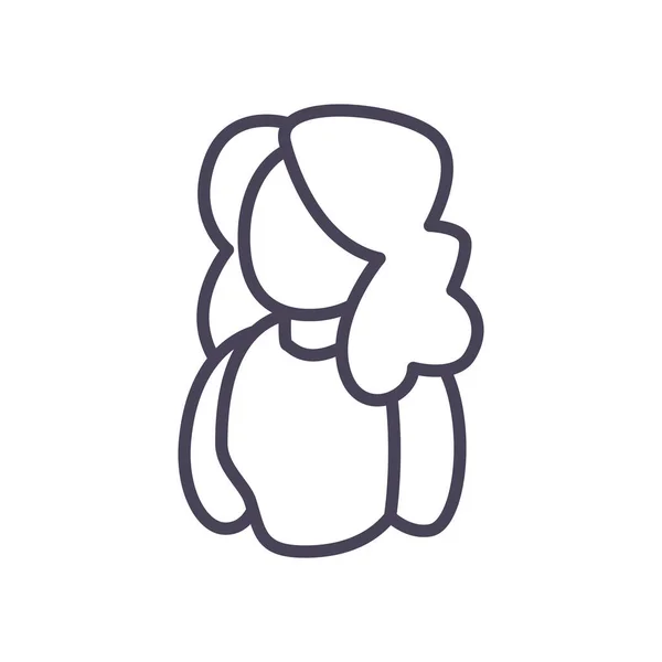 Isolated avatar woman line style icon vector design — 图库矢量图片