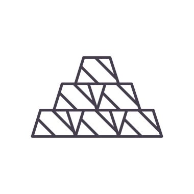 altın çubuk çizgisi biçim vektör tasarımı