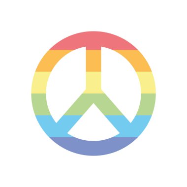 gurur konsepti, lgbt bayrak tasarımı ile barış sembolü, düz stil