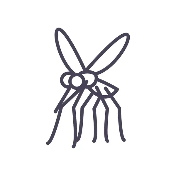 Design de vetor ícone de estilo de linha de mosquito —  Vetores de Stock