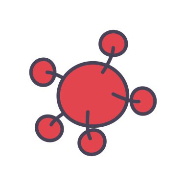 Covid 19 virüs biçim ikon vektör tasarımı