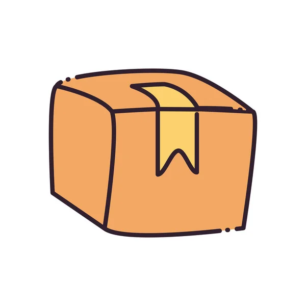 Caja de estilo plano icono vector de diseño — Vector de stock