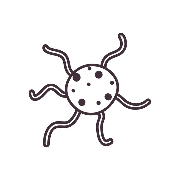 Covid 19 diseño de vectores icono de estilo de línea de virus — Archivo Imágenes Vectoriales