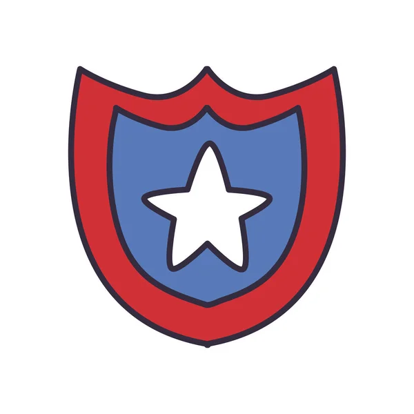 Уса-щит з зображенням вектора ікони в стилі зірки — стоковий вектор