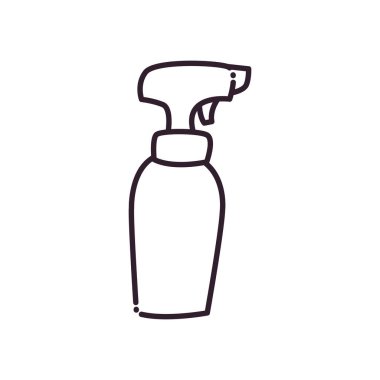 Sprey şişe çizgisi biçim vektör tasarımı