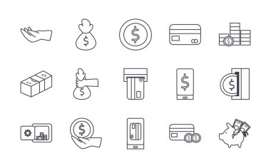 Para çizgisi biçimi vektör tasarımı