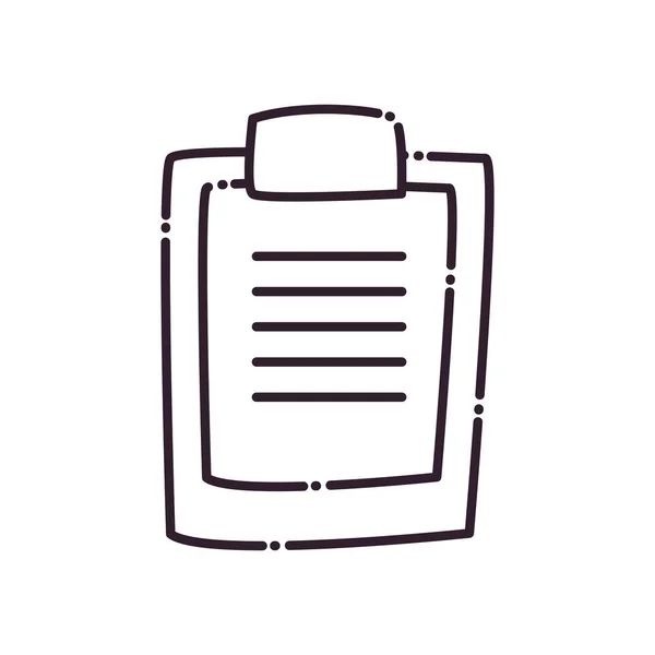 Línea de documento estilo icono vector diseño — Archivo Imágenes Vectoriales