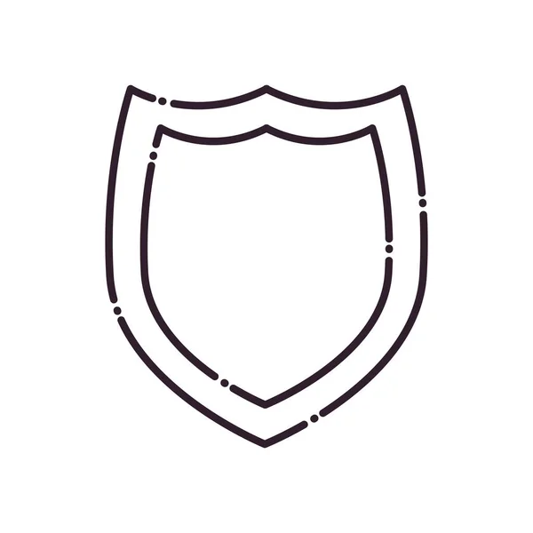 Shield Line Stil Icon Vektor Design — Stockvektor