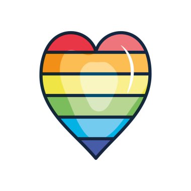 gurur renginde kalp, çizgi rengi