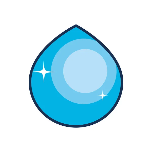 Water drop icoon, lijn kleur stijl — Stockvector