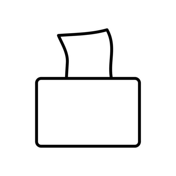 Иконка коробки ткани, стиль линии — стоковый вектор