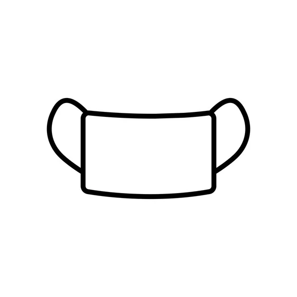 Máscara de boca icono, estilo de línea — Vector de stock