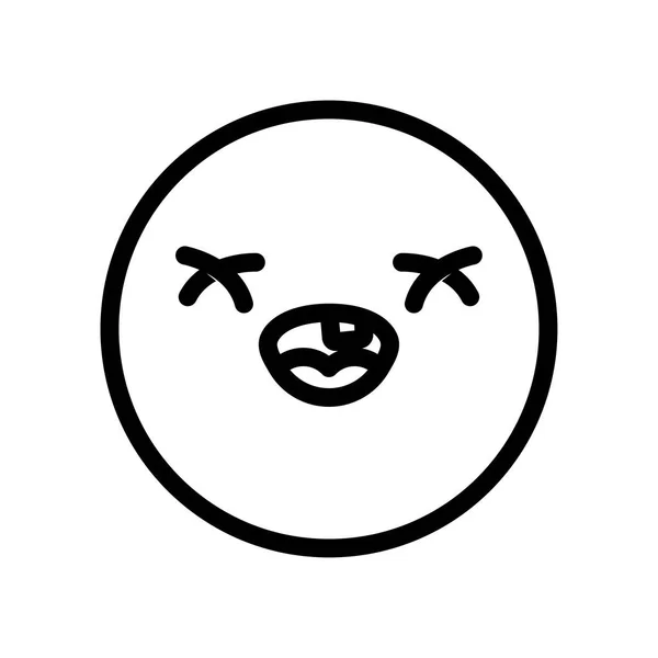 Icône emoji vertigineuse, style ligne — Image vectorielle