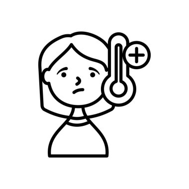 çizgi film kadını, ateş ikonu, çizgi stili