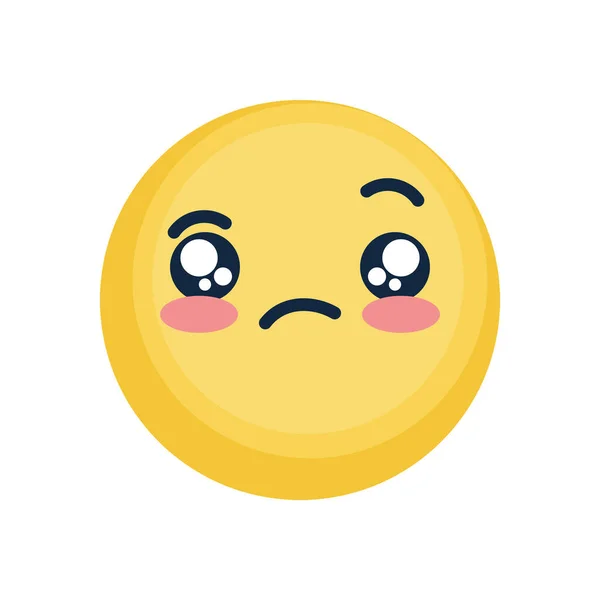 Icône impolie emoji visage, style plat — Image vectorielle