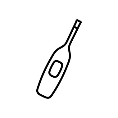 dijital termometre simgesi, satır biçimi