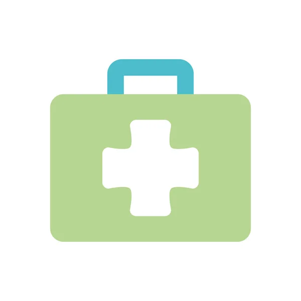 First aid box icon, flat style — Stock Vector