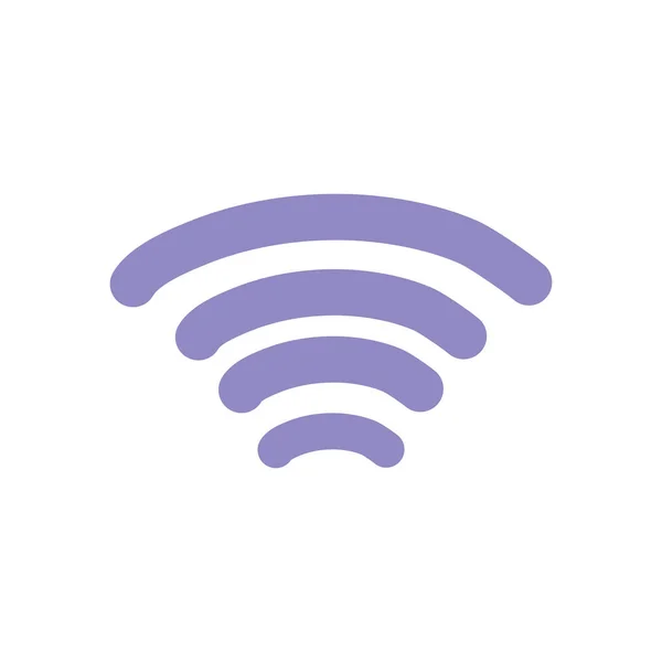Wifi-Signal-Symbol, flacher Stil — Stockvektor