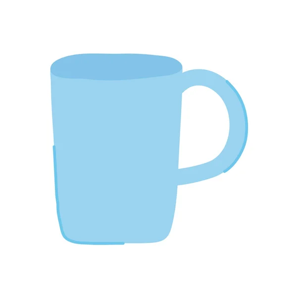 Koffiemok icoon, flat style — Stockvector