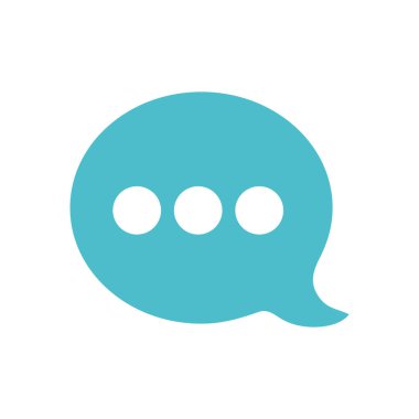 konuşma balonu simgesi, düz biçim