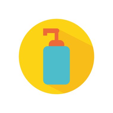 sabun şişesi simgesi, düz stili bloke et