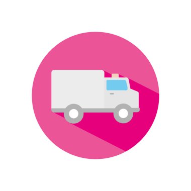 Yayılma konseptini durdur, ambulans aracı simgesi, düz stili engelle