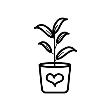 bir saksı simgesine yerleştir, satır biçimi