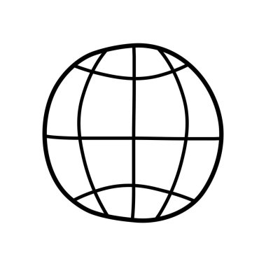 küresel küre simgesi, satır biçimi