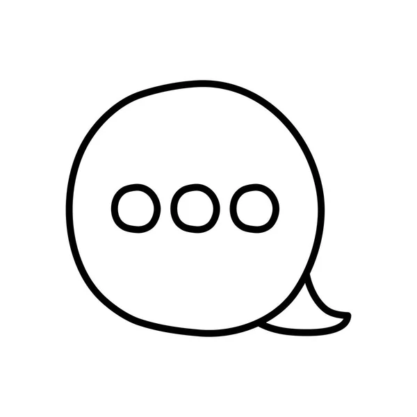 Speech bubble icon, line style — Stock Vector