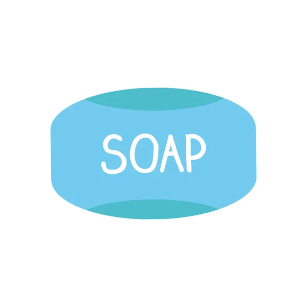 Stop the spread concept, soap bar icon, flat style — Stock Vector