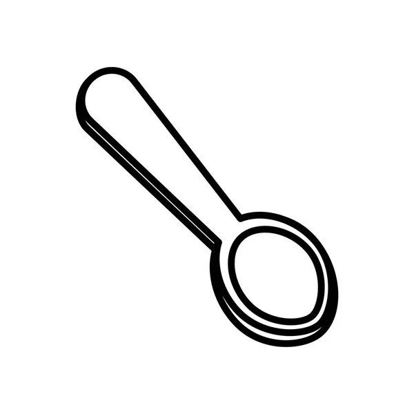 Pequeño icono de cuchara, estilo de línea — Archivo Imágenes Vectoriales