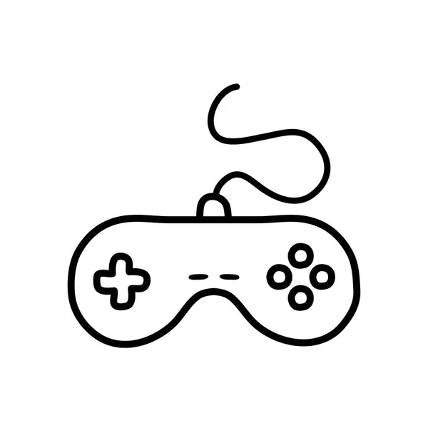 Ikona kontroli gier wideo, styl linii — Wektor stockowy