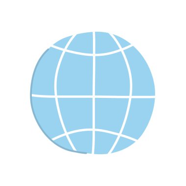 genel küre simgesi, düz biçim