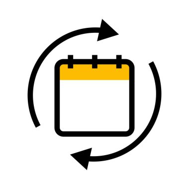 Takvim ok simgesini eşzamanla, yarı renk yarı satır biçimi