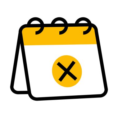 Çapraz simgeli takvim, yarım satır yarı renk biçimi