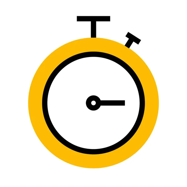 Icono del cronómetro, media línea medio color estilo — Vector de stock