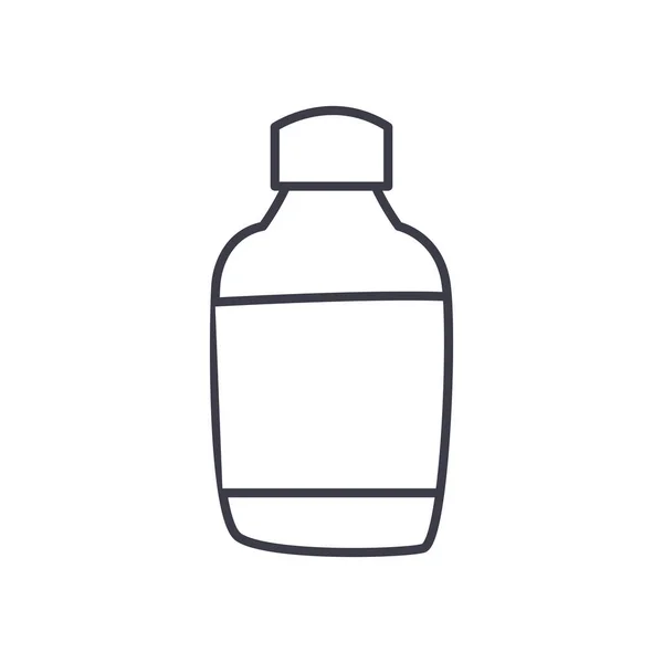 Medicina jar linha estilo ícone vetor design —  Vetores de Stock