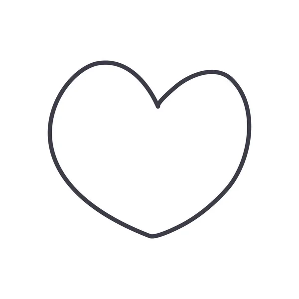 Heart line stijl icoon vector ontwerp — Stockvector